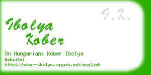 ibolya kober business card